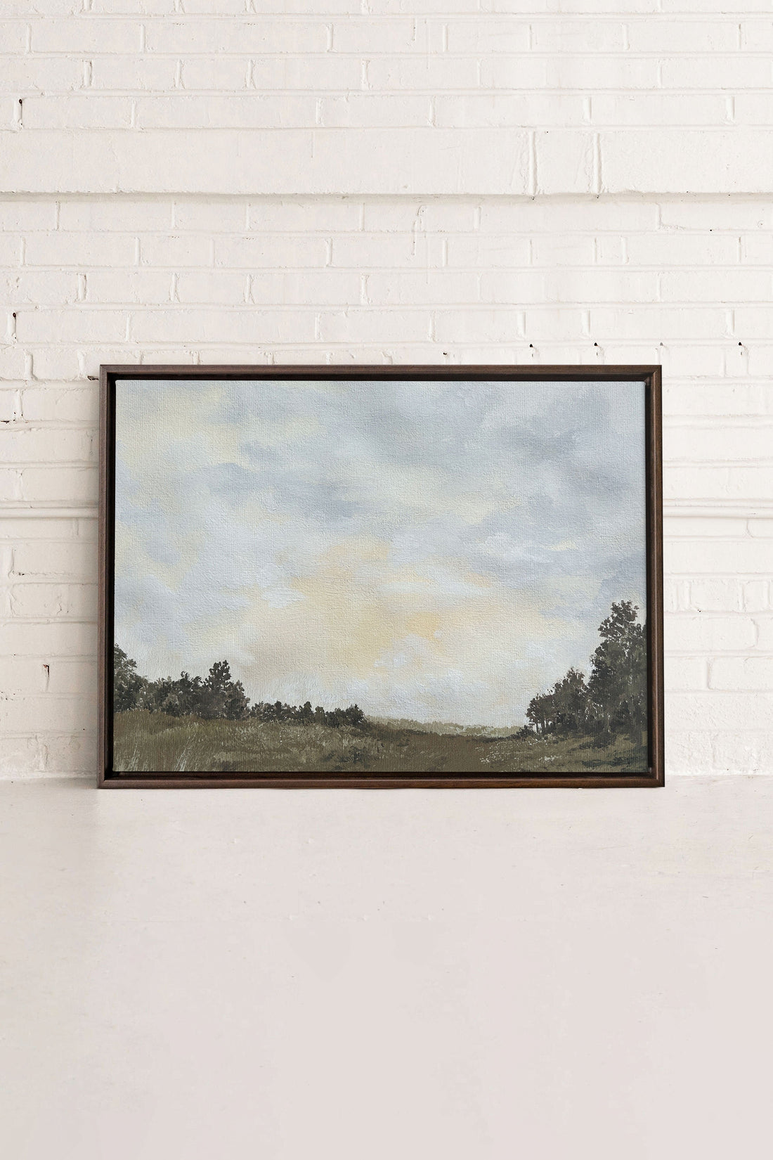 OLEKA CANVAS - FRESH SKIES, Oeuvre sur toile étirée, encadré Brun Noyer