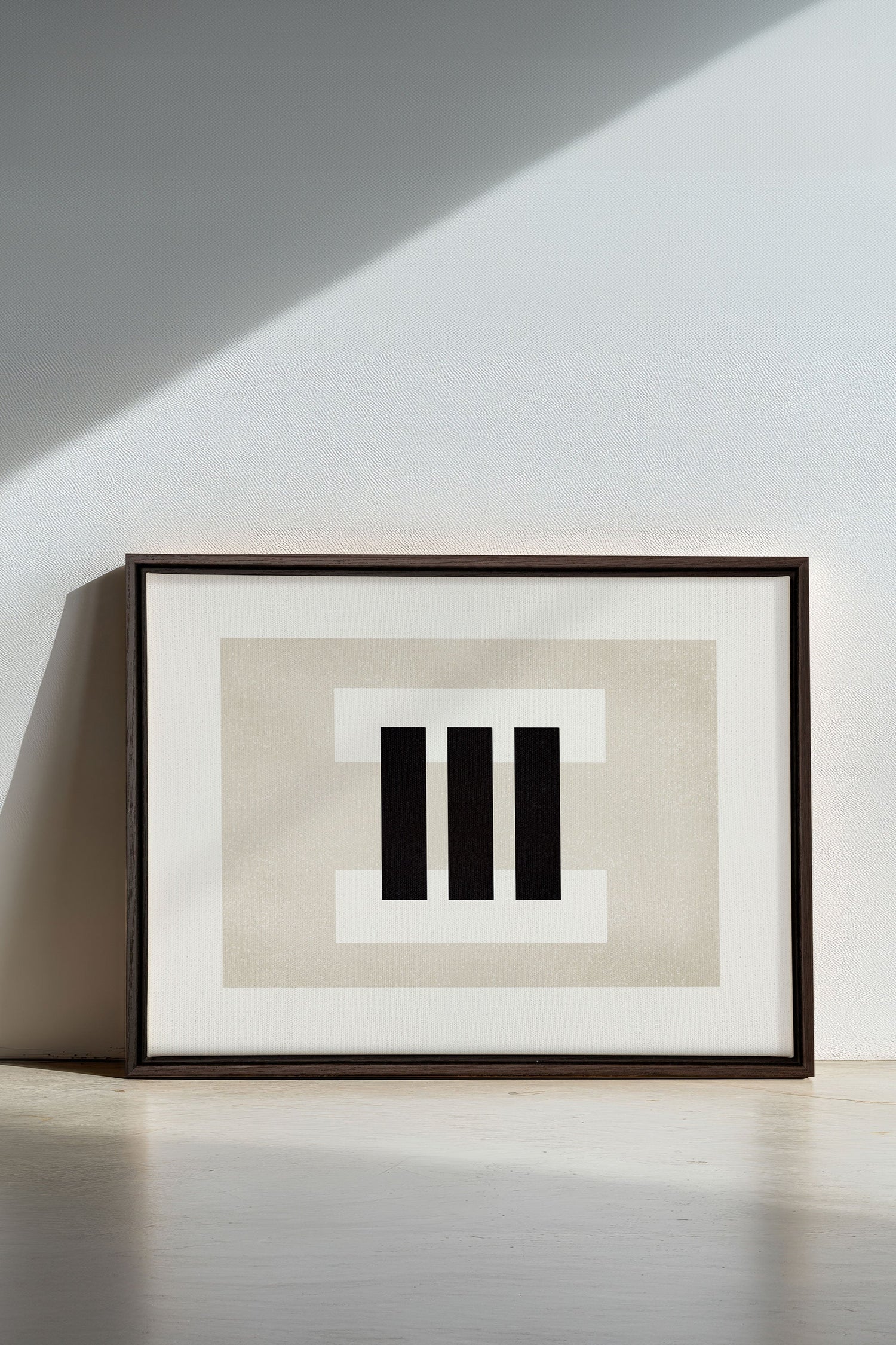 OLEKA CANVAS - LINEWORK, Oeuvre sur toile étirée, encadré Brun Noyer