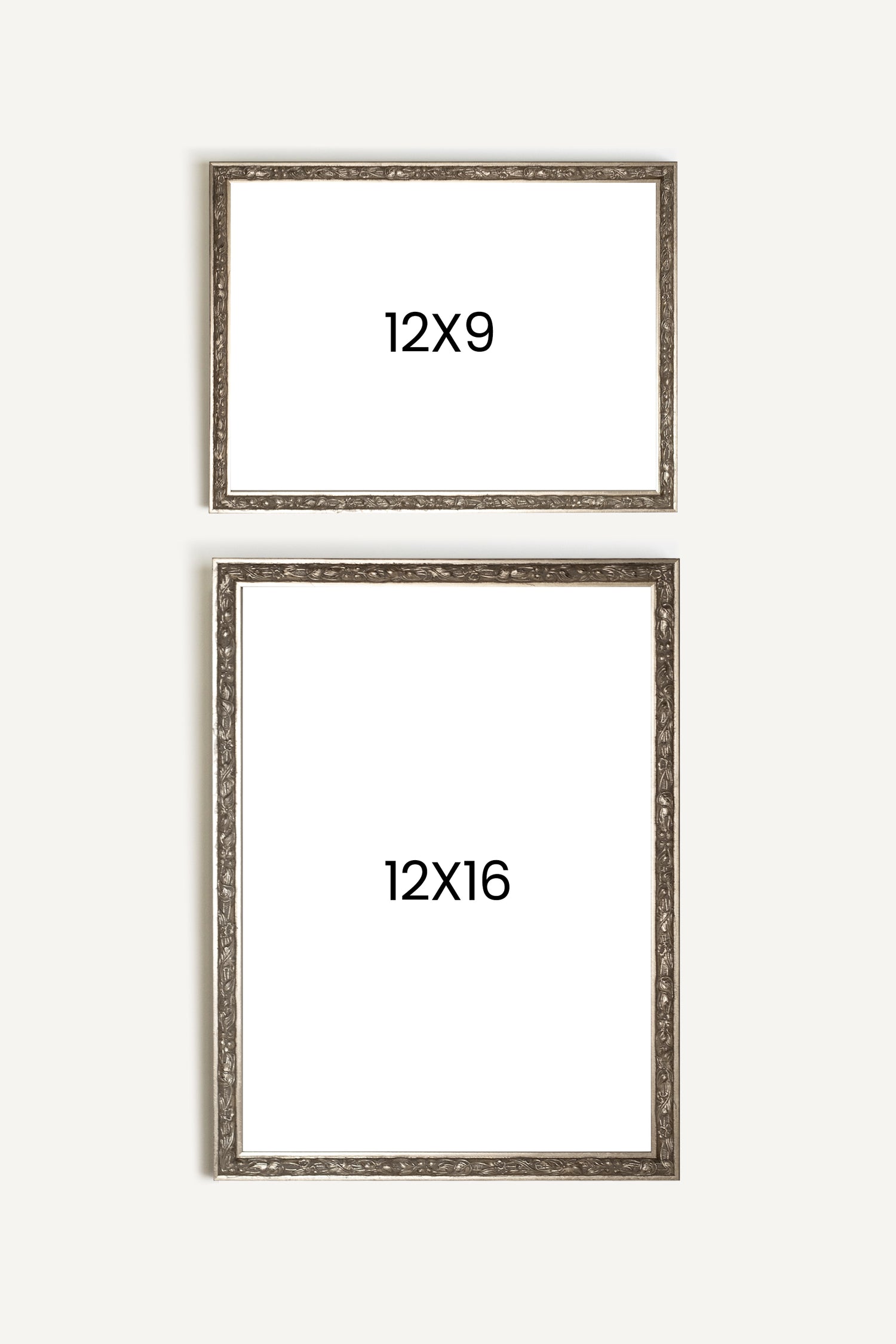 Flore du large Set, 2 works on rigid canvas, framed in silver