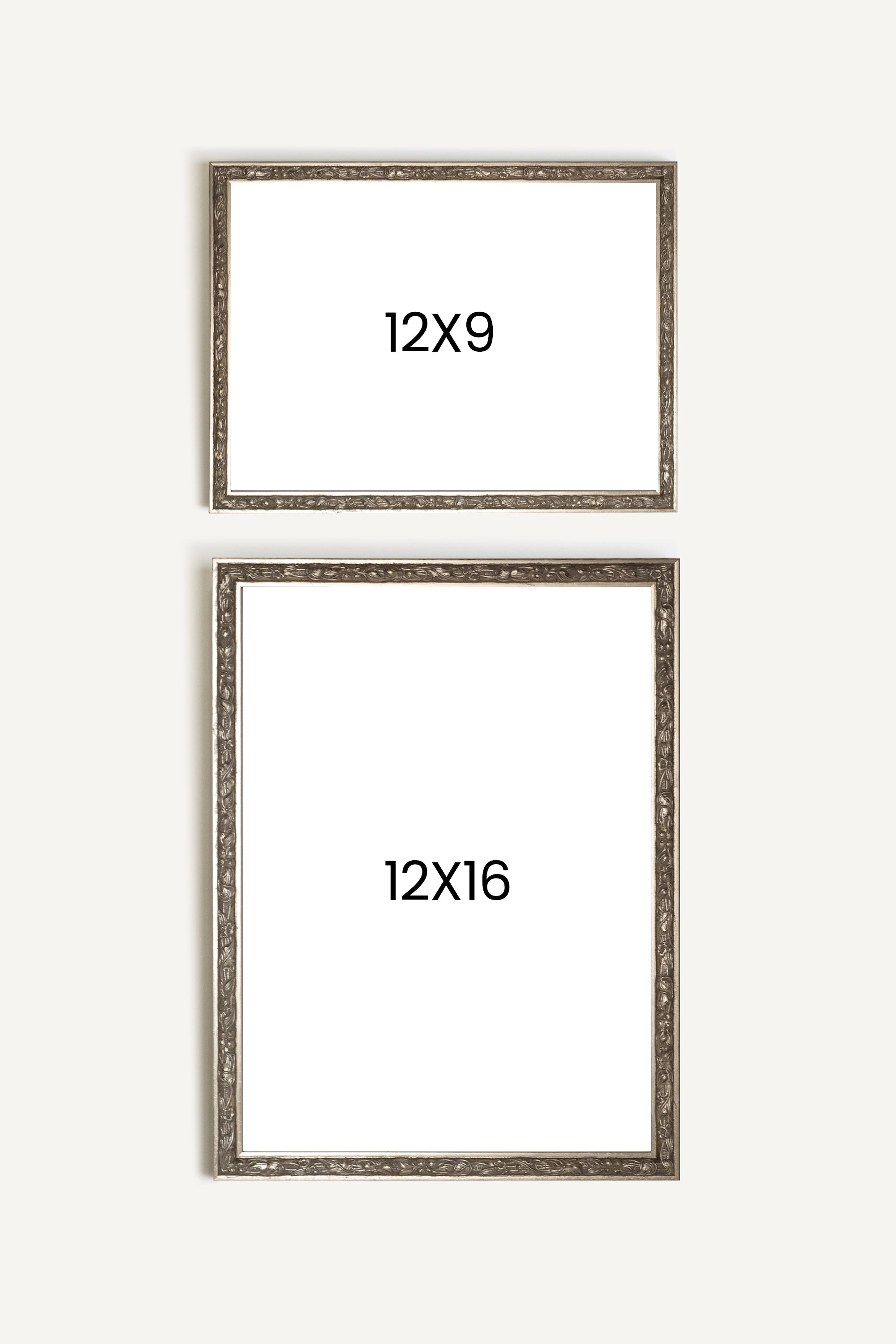 Flore du large Set, 2 works on rigid canvas, framed in silver