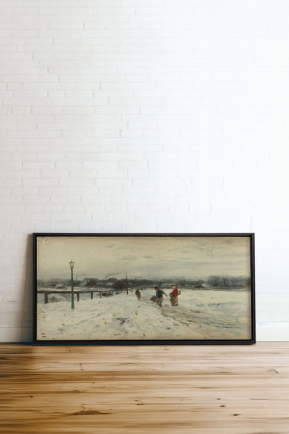 OLD WINTER DAYS, Oeuvre sur toile étirée, encadré Noir