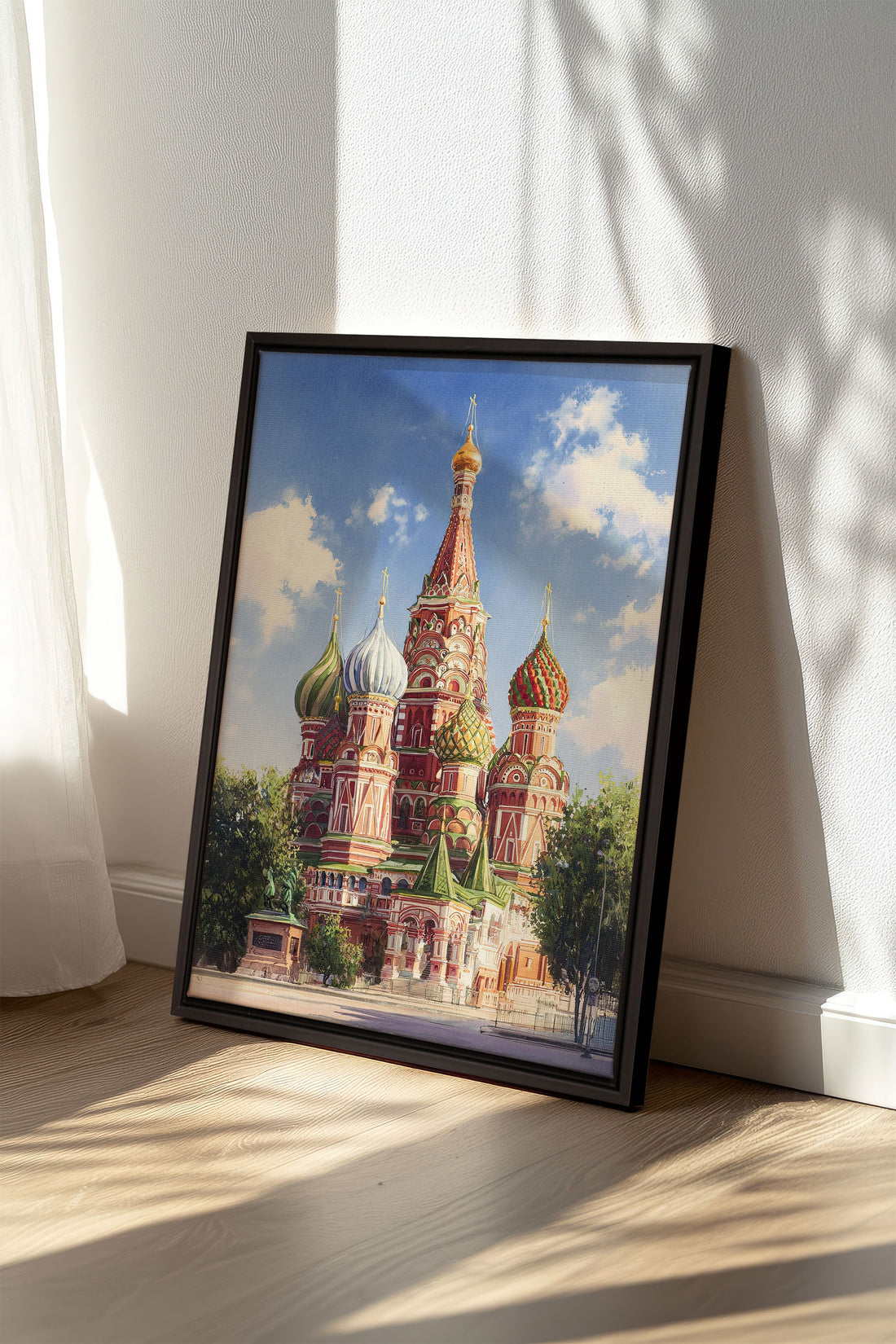OLEKA CANVAS - MOSCOW HUES, Oeuvre sur toile étirée, encadré Noir