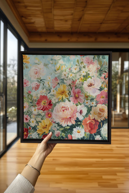 OLEKA CANVAS - ÉCLAT DE SAISON, Oeuvre sur toile étirée, encadré Noir