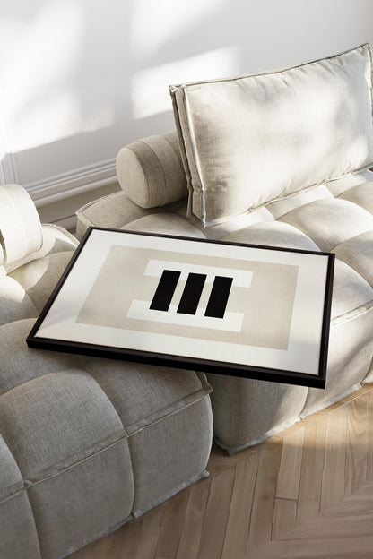 OLEKA CANVAS - LINEWORK, Oeuvre sur toile étirée, encadré Noir