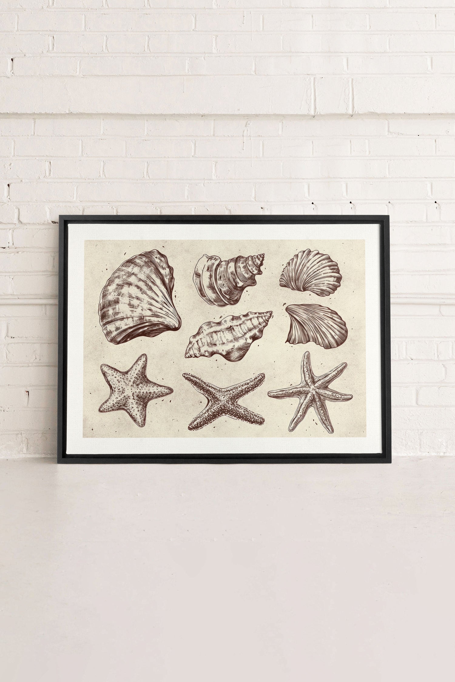 OLEKA CANVAS - COASTAL COLLECTION, Oeuvre sur toile étirée, encadré Noir