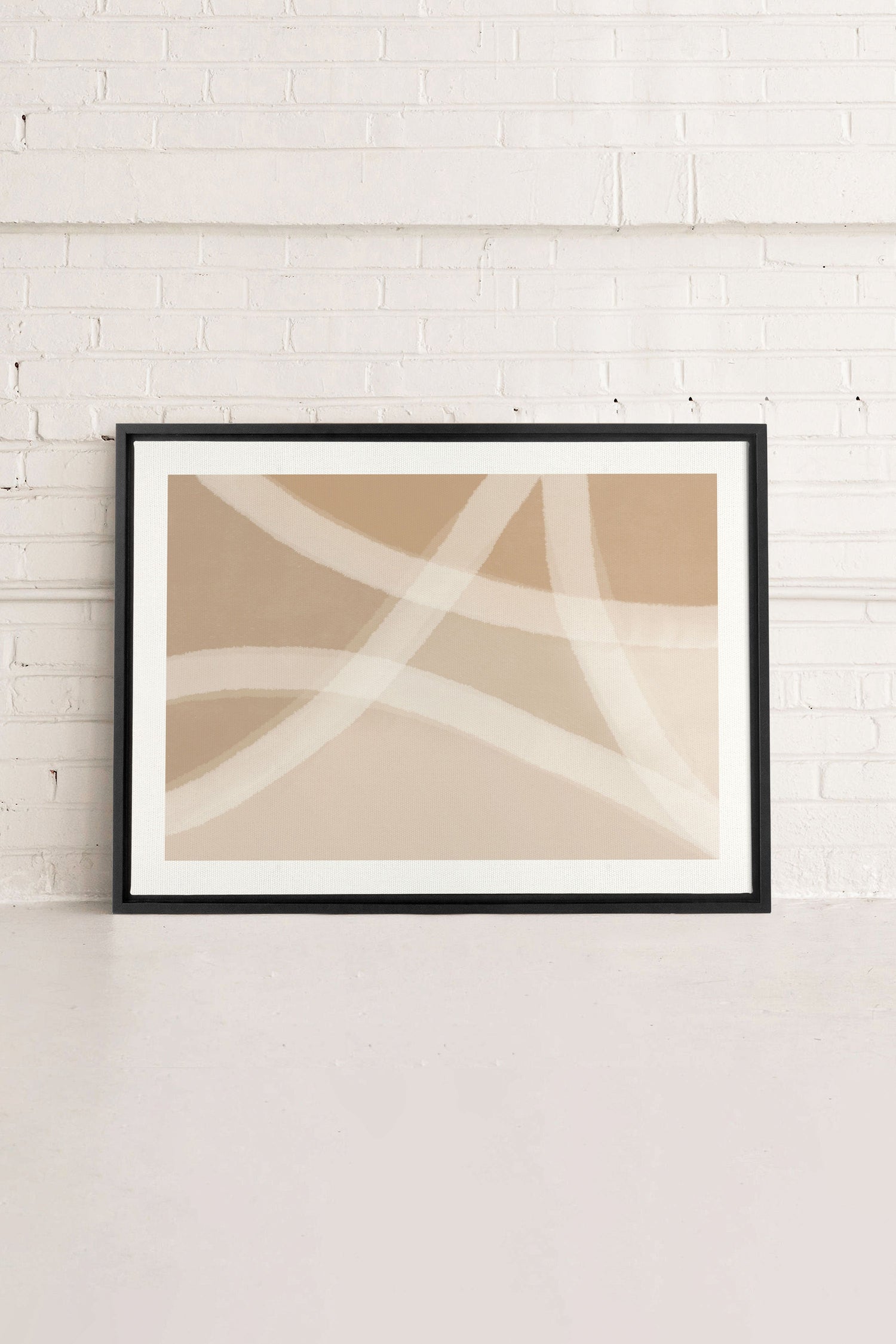 OLEKA CANVAS - DOUCEUR DE LIN, Oeuvre sur toile étirée, encadré Noir