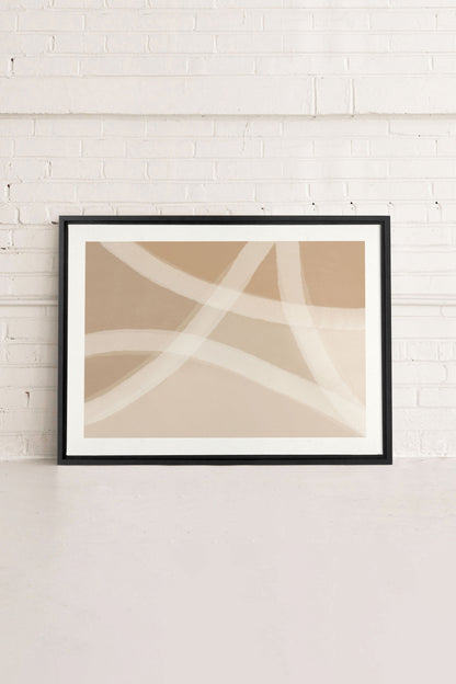 OLEKA CANVAS - DOUCEUR DE LIN, Oeuvre sur toile étirée, encadré Noir