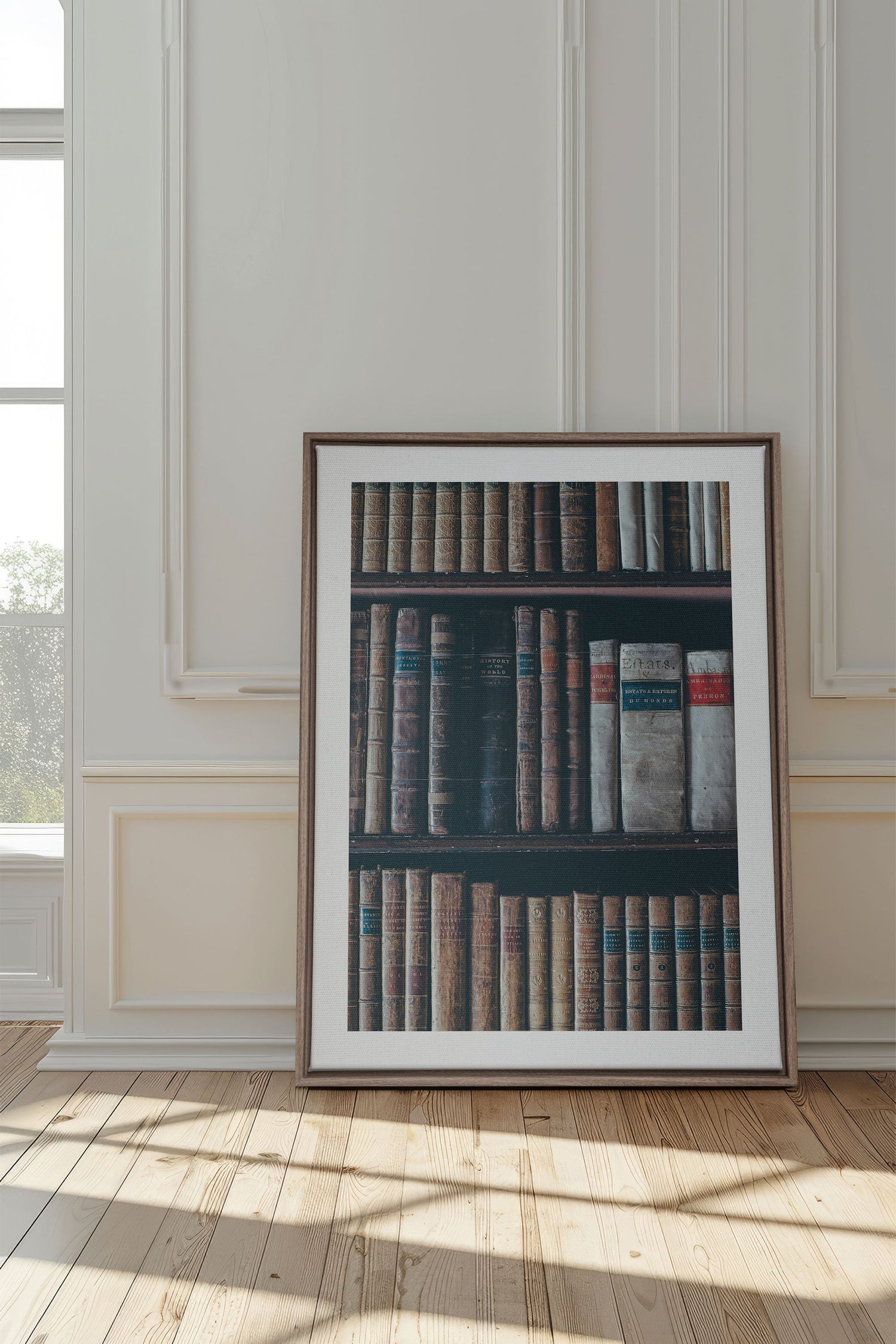 OLEKA CANVAS - SAVOIR OCCULTE, Oeuvre sur toile étirée, encadré Brun Chêne