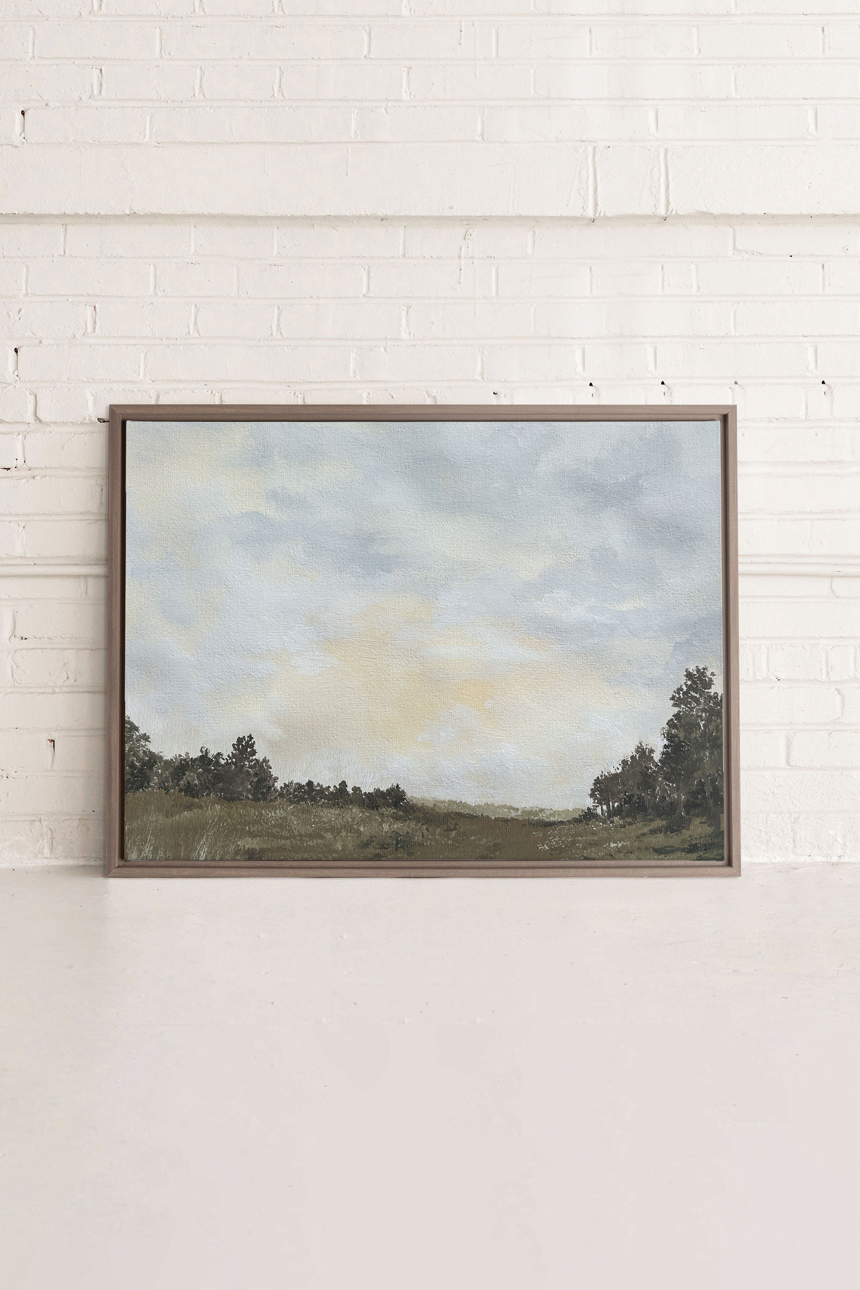 OLEKA CANVAS - FRESH SKIES, Oeuvre sur toile étirée, encadré Brun Chêne
