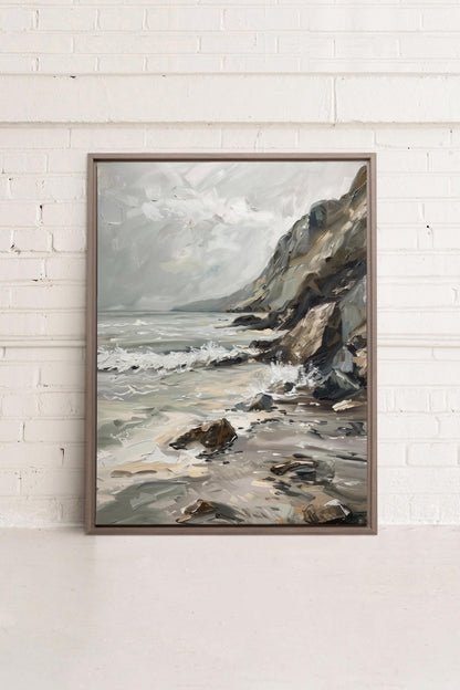 OLEKA CANVAS - SHADED SHORES, Oeuvre sur toile étirée, encadré Brun Chêne