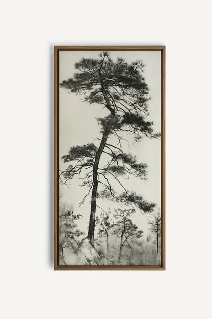 PIN SOLITAIRE, Artwork on stretched canvas, Oak Brown frame