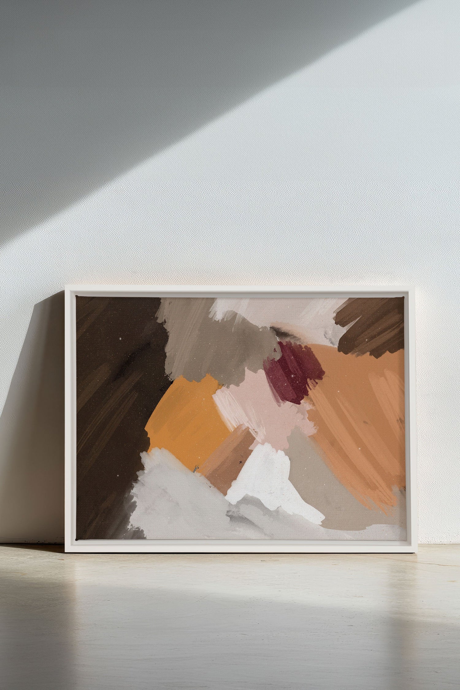 OLEKA CANVAS - ÉLAN CRÉATIF, Oeuvre sur toile étirée, encadré Blanc