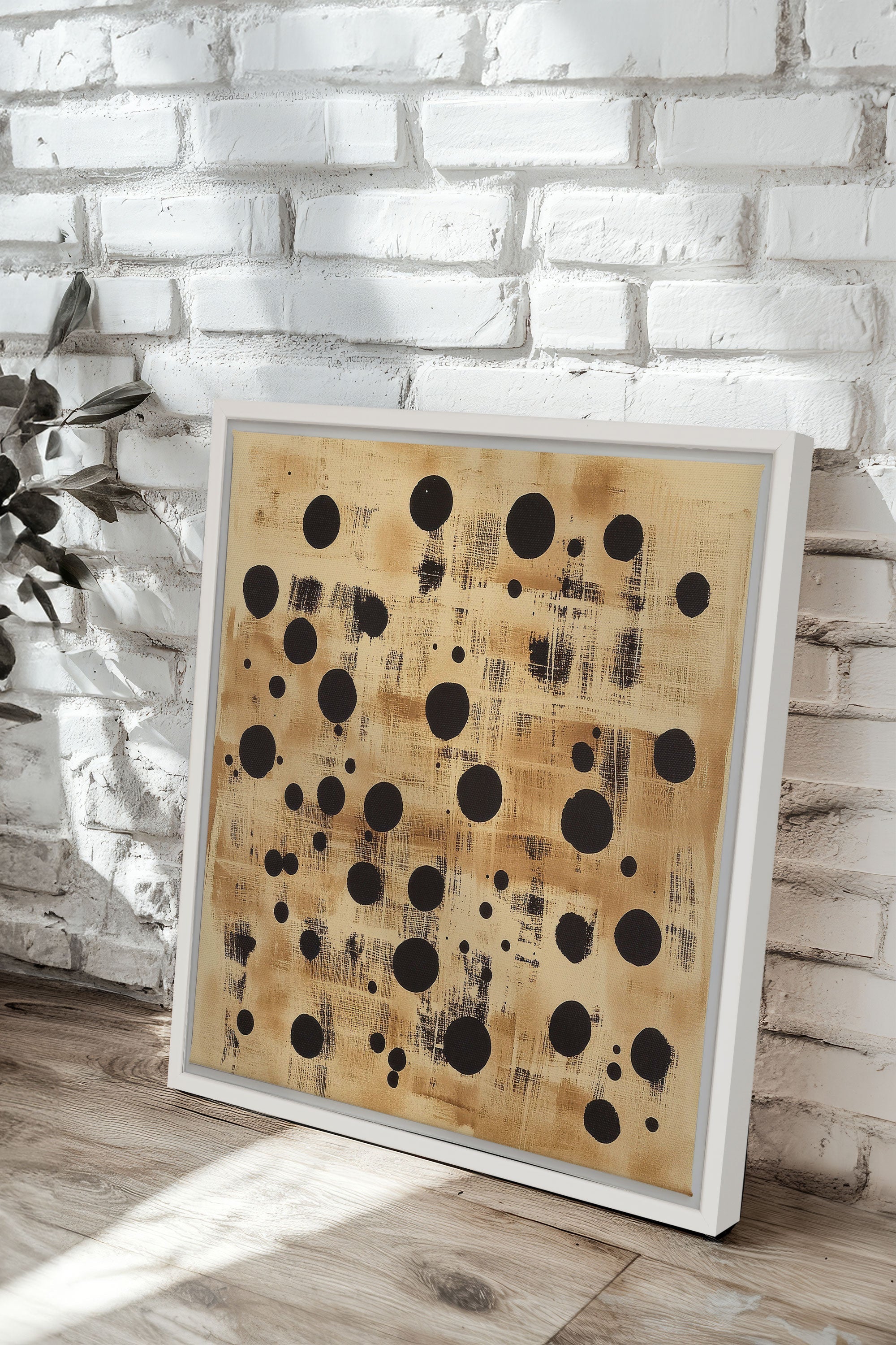 OLEKA CANVAS - EARTHLY CONSTELLATION, Oeuvre sur toile étirée, encadré Blanc