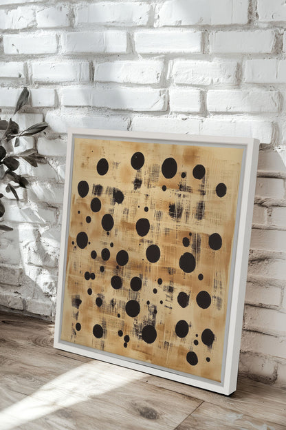 OLEKA CANVAS - EARTHLY CONSTELLATION, Oeuvre sur toile étirée, encadré Blanc