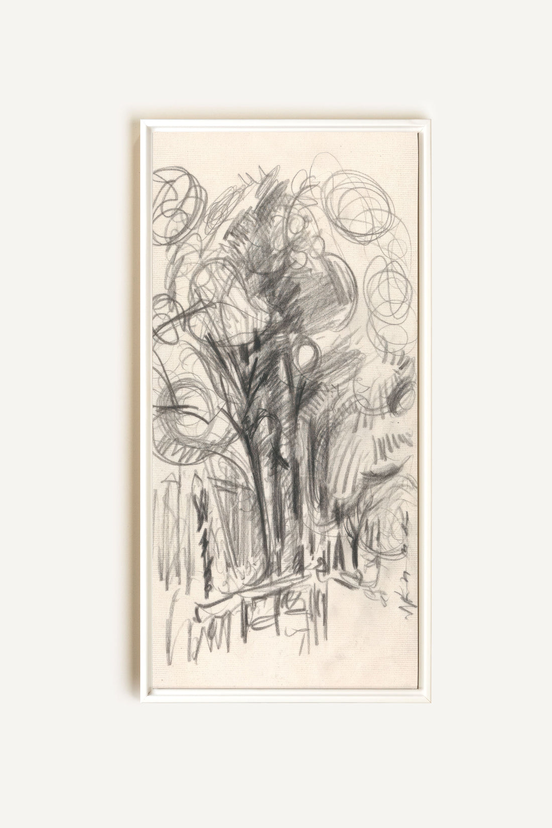 LIGNES DU VENT, Oeuvre sur toile étirée, encadré Blanc