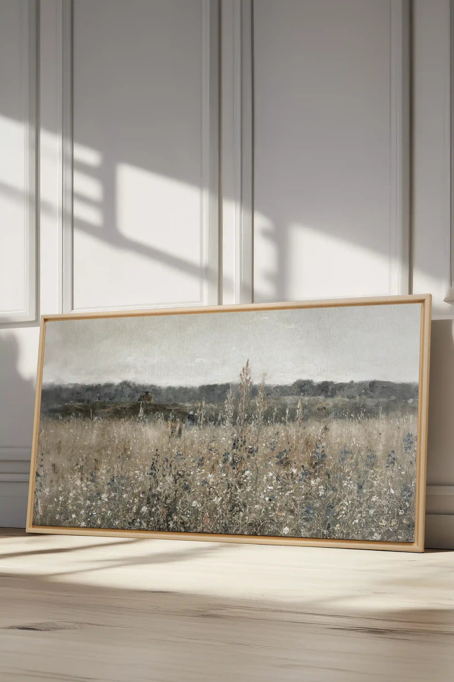 SOUFFLE DES PRÉS, Oeuvre sur toile étirée, encadré Naturel Clair