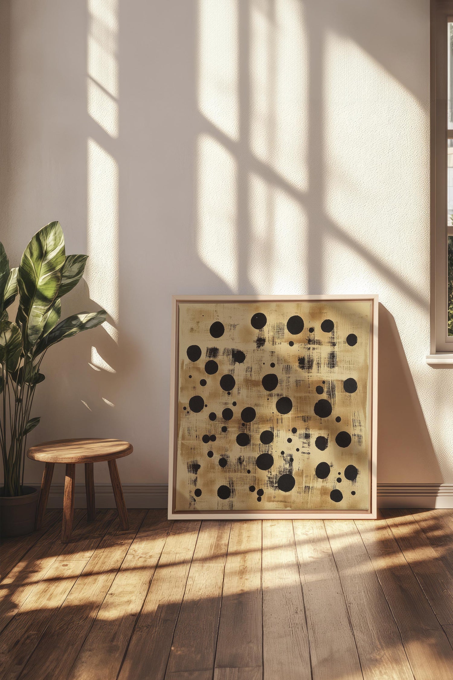 OLEKA CANVAS - EARTHLY CONSTELLATION, Oeuvre sur toile étirée, encadré Naturel Clair