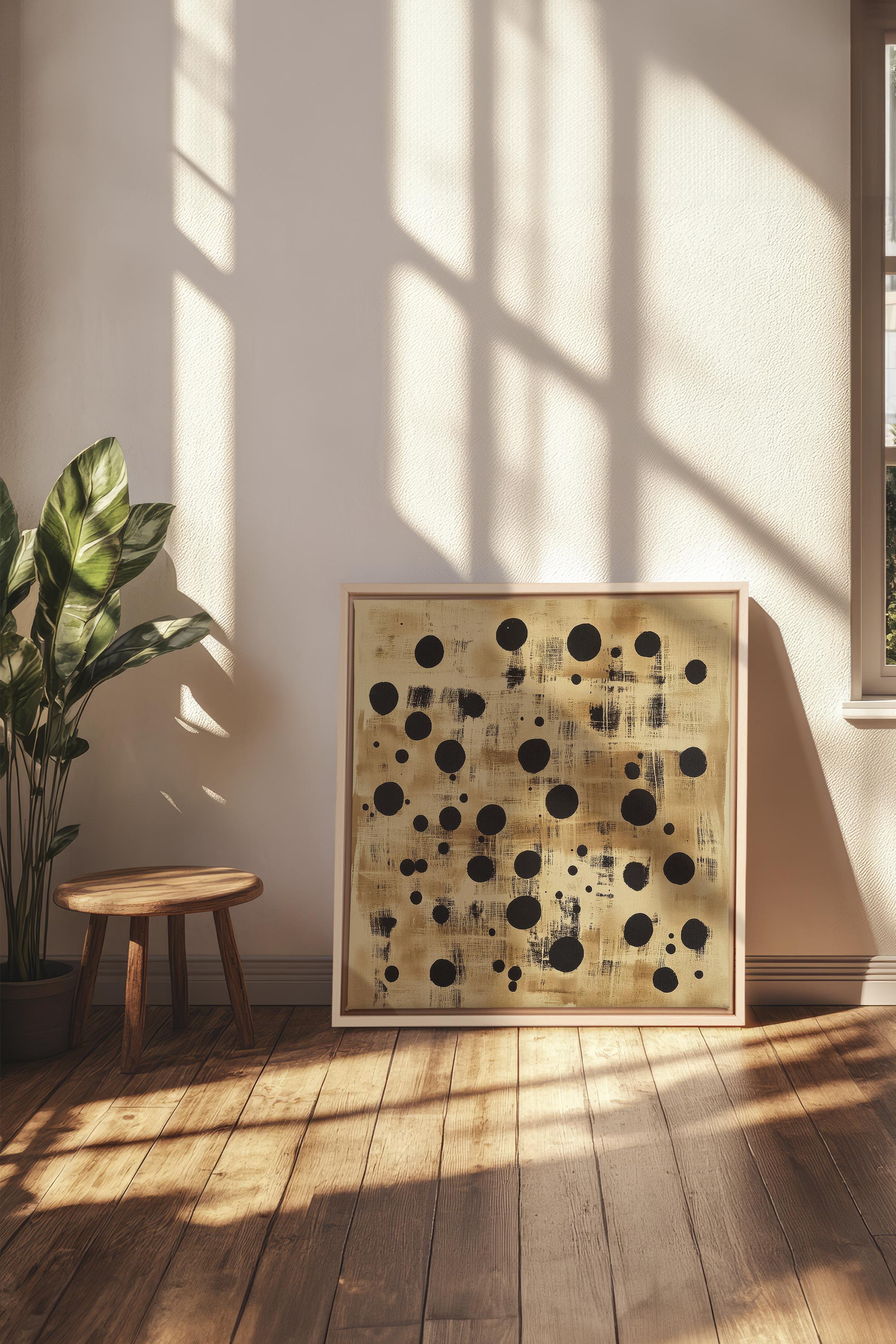 OLEKA CANVAS - EARTHLY CONSTELLATION, Oeuvre sur toile étirée, encadré Naturel Clair