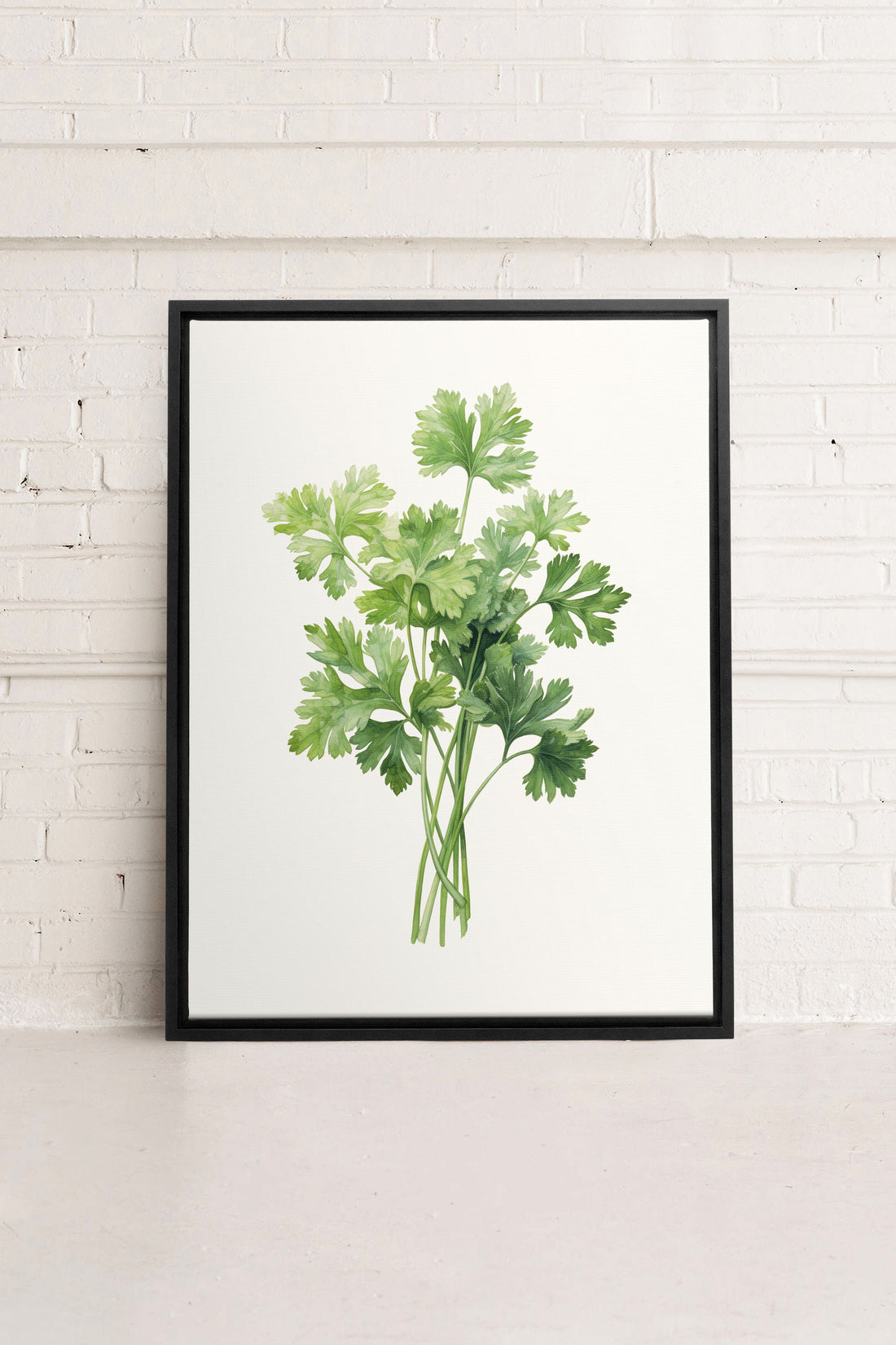 OLEKA CANVAS - CILANTRO, Oeuvre sur toile étirée, encadré Noir