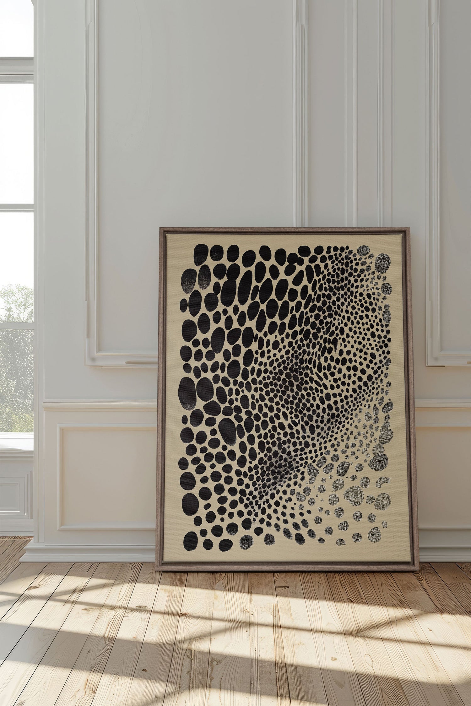 OLEKA CANVAS - DARK BURST, Oeuvre sur toile étirée, encadré Brun Chêne