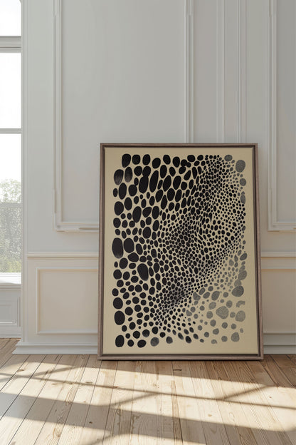 OLEKA CANVAS - DARK BURST, Oeuvre sur toile étirée, encadré Brun Chêne