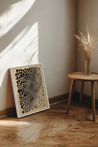 OLEKA CANVAS - DARK BURST, Oeuvre sur toile étirée, encadré Blanc