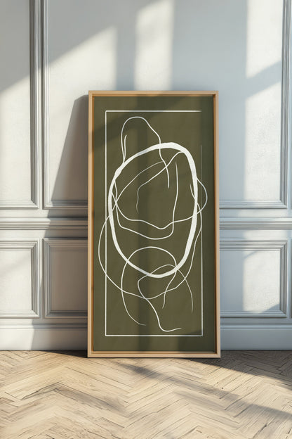 OLEKA CANVAS - FLOWING HARMONY, Oeuvre sur toile étirée, encadré Naturel Clair