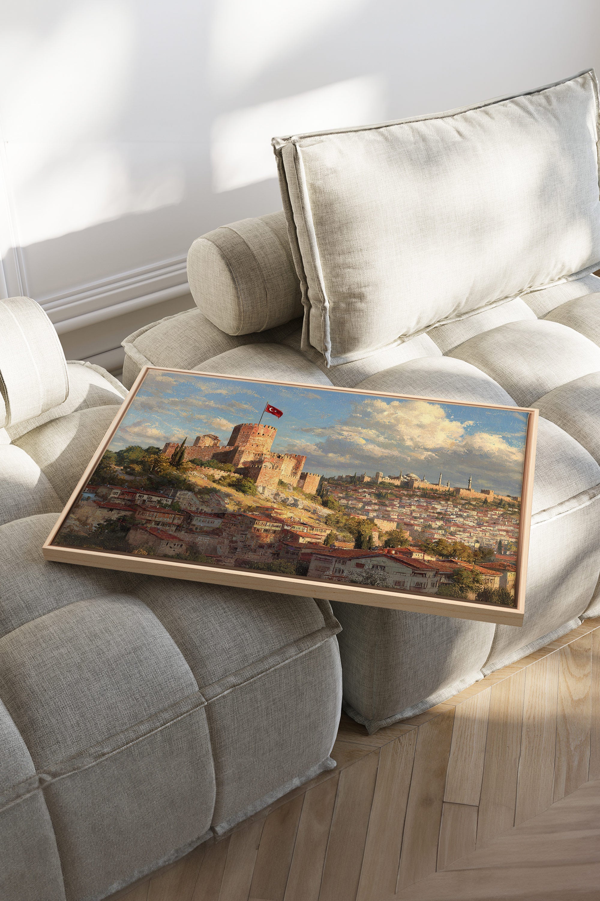 OLEKA CANVAS - WHISPERS OF ISTANBUL, Oeuvre sur toile étirée, encadré Naturel Clair