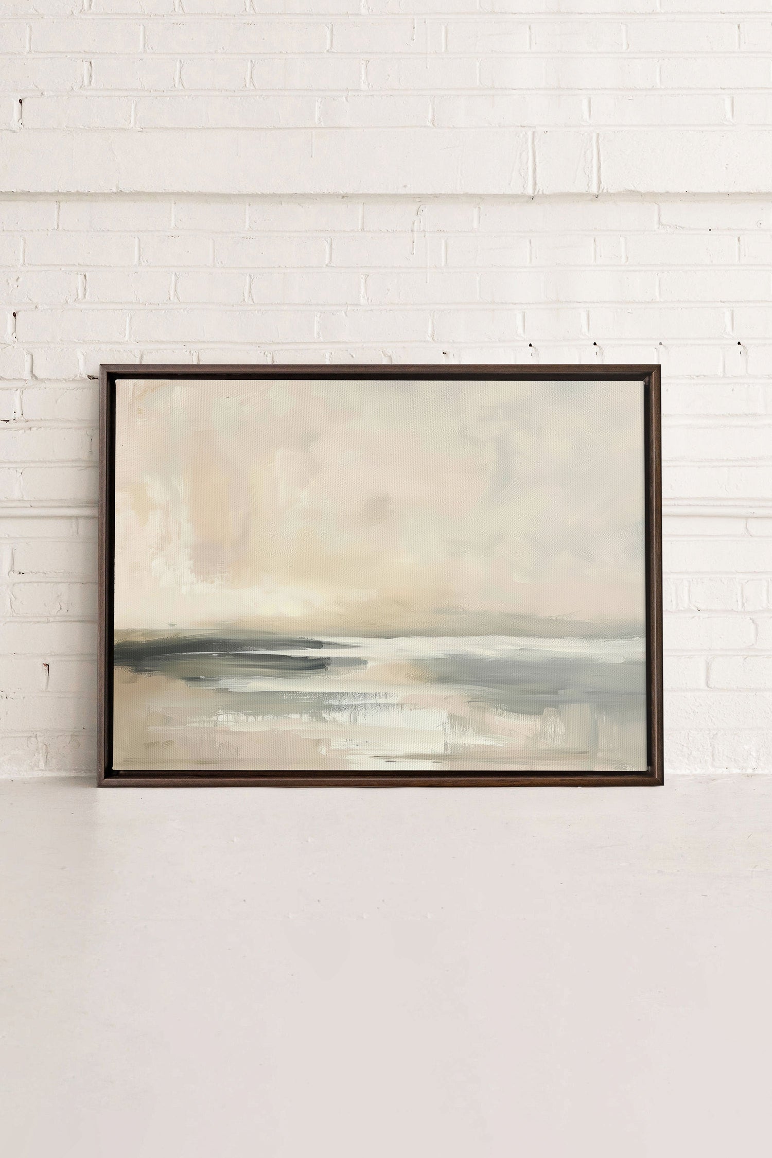 OLEKA CANVAS - GENTLE BREEZE, Oeuvre sur toile étirée, encadré Brun Noyer