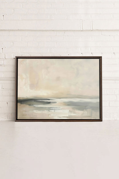 OLEKA CANVAS - GENTLE BREEZE, Oeuvre sur toile étirée, encadré Brun Noyer