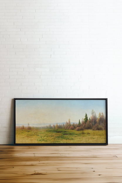 OLEKA CANVAS - DOUX HORIZON, Oeuvre sur toile étirée, encadré Noir