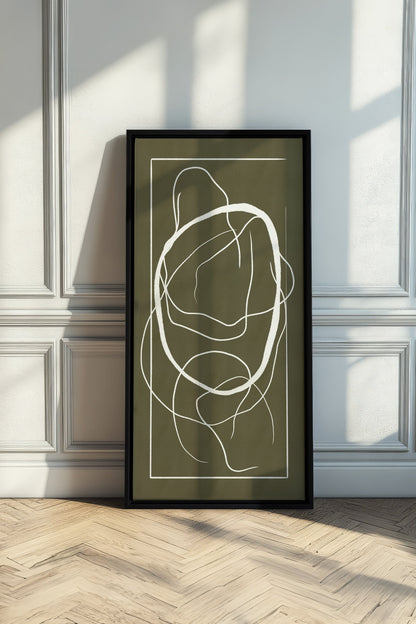 OLEKA CANVAS - FLOWING HARMONY, Oeuvre sur toile étirée, encadré Noir