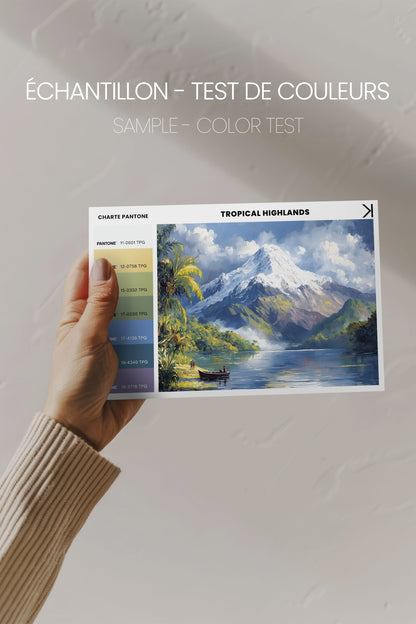 OLEKA CANVAS - TROPICAL HIGHLANDS, Oeuvre sur toile étirée, encadré Naturel Clair