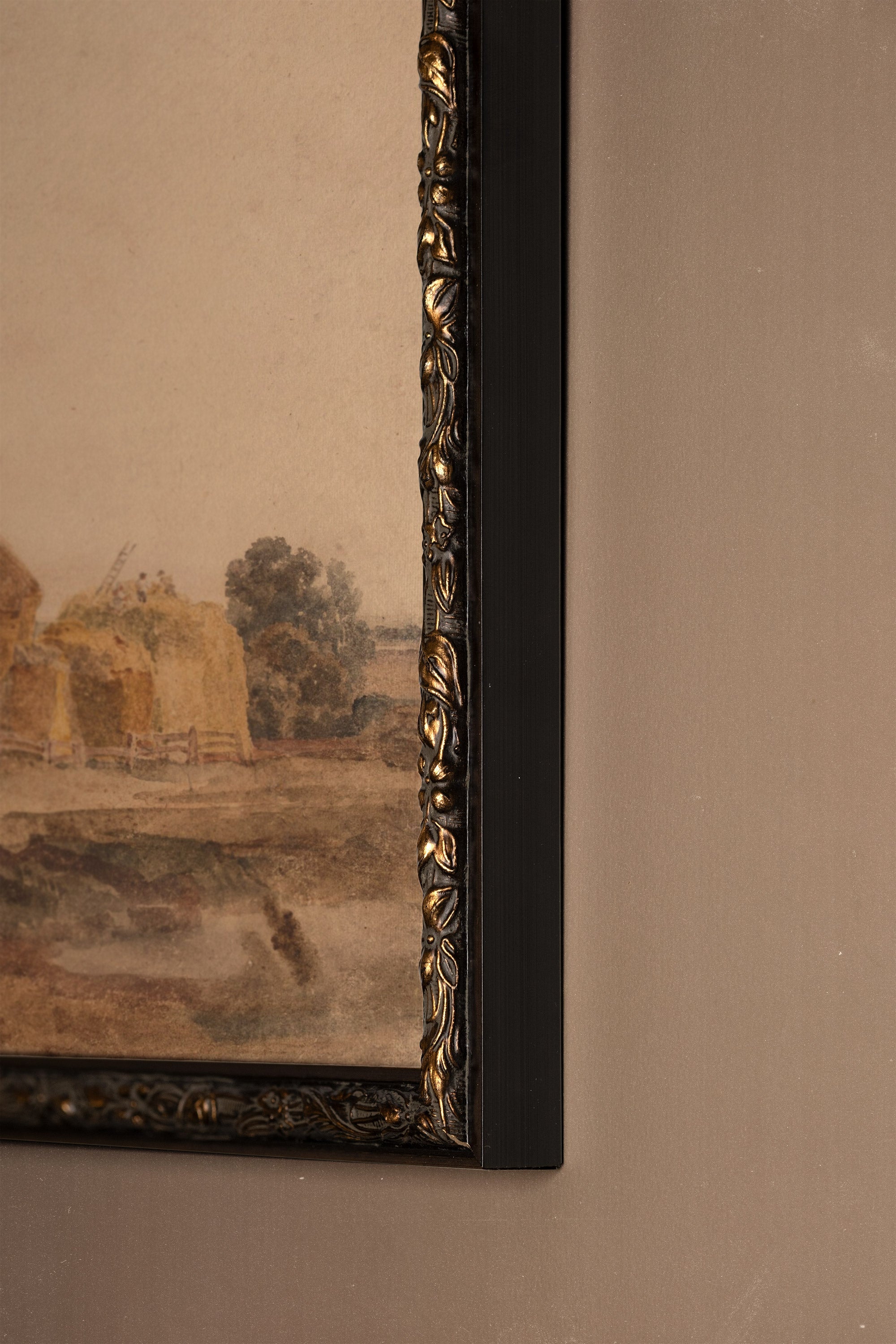 SOUVENIRS FANÉS, Artwork on rigid canvas, framed in Vintage Bronze