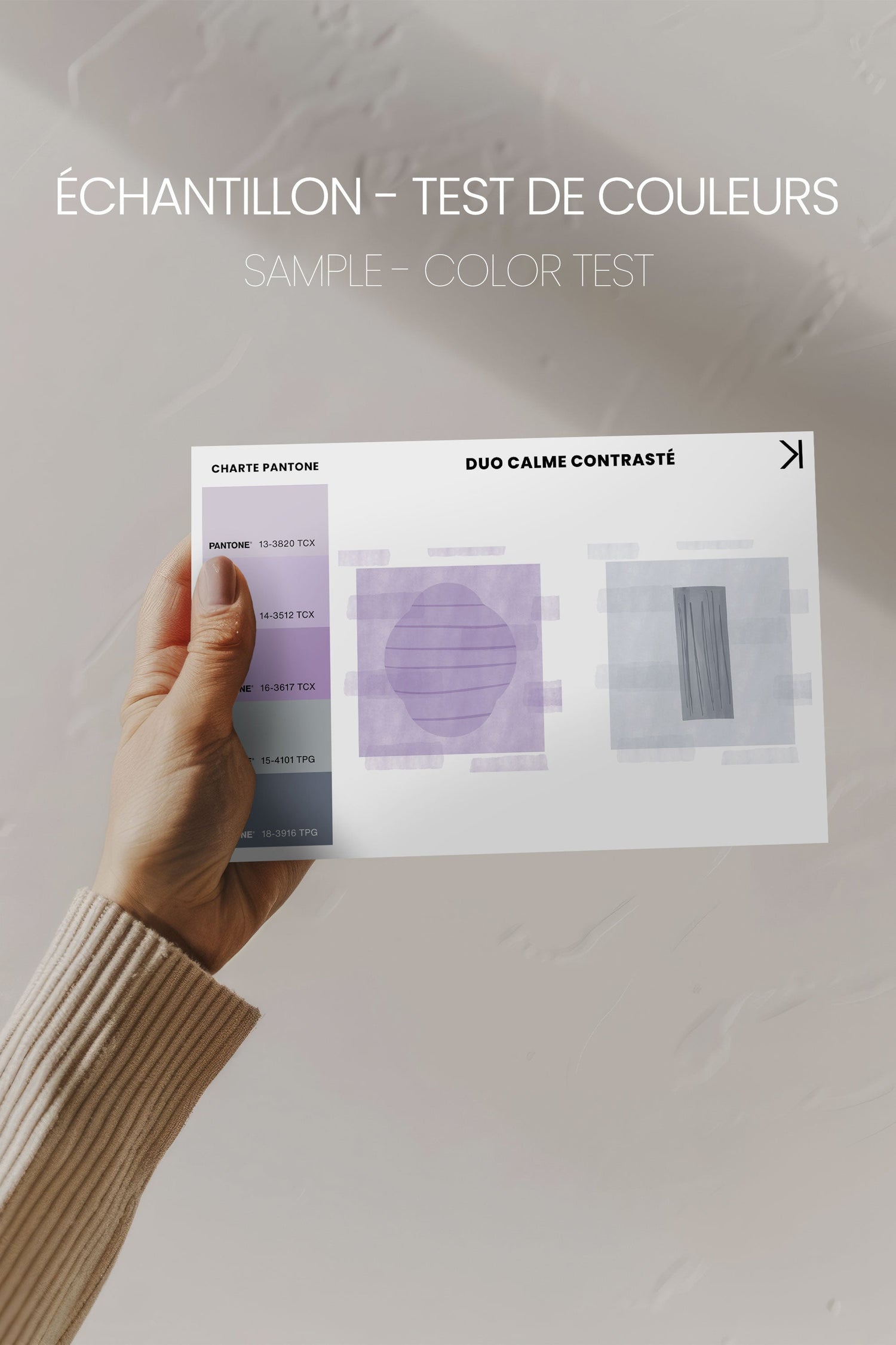 OLEKA CANVAS - DUO CALME CONTRASTÉ, 2 Oeuvres sur toile étirée, encadré Brun Noyer