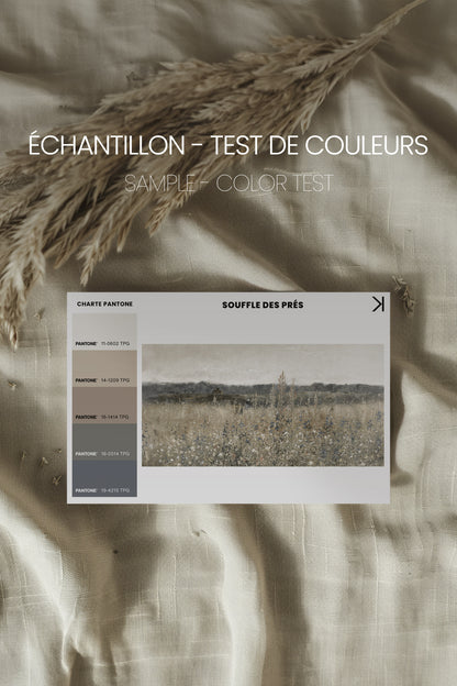 SOUFFLE DES PRÉS, Oeuvre sur toile étirée, encadré Naturel Clair