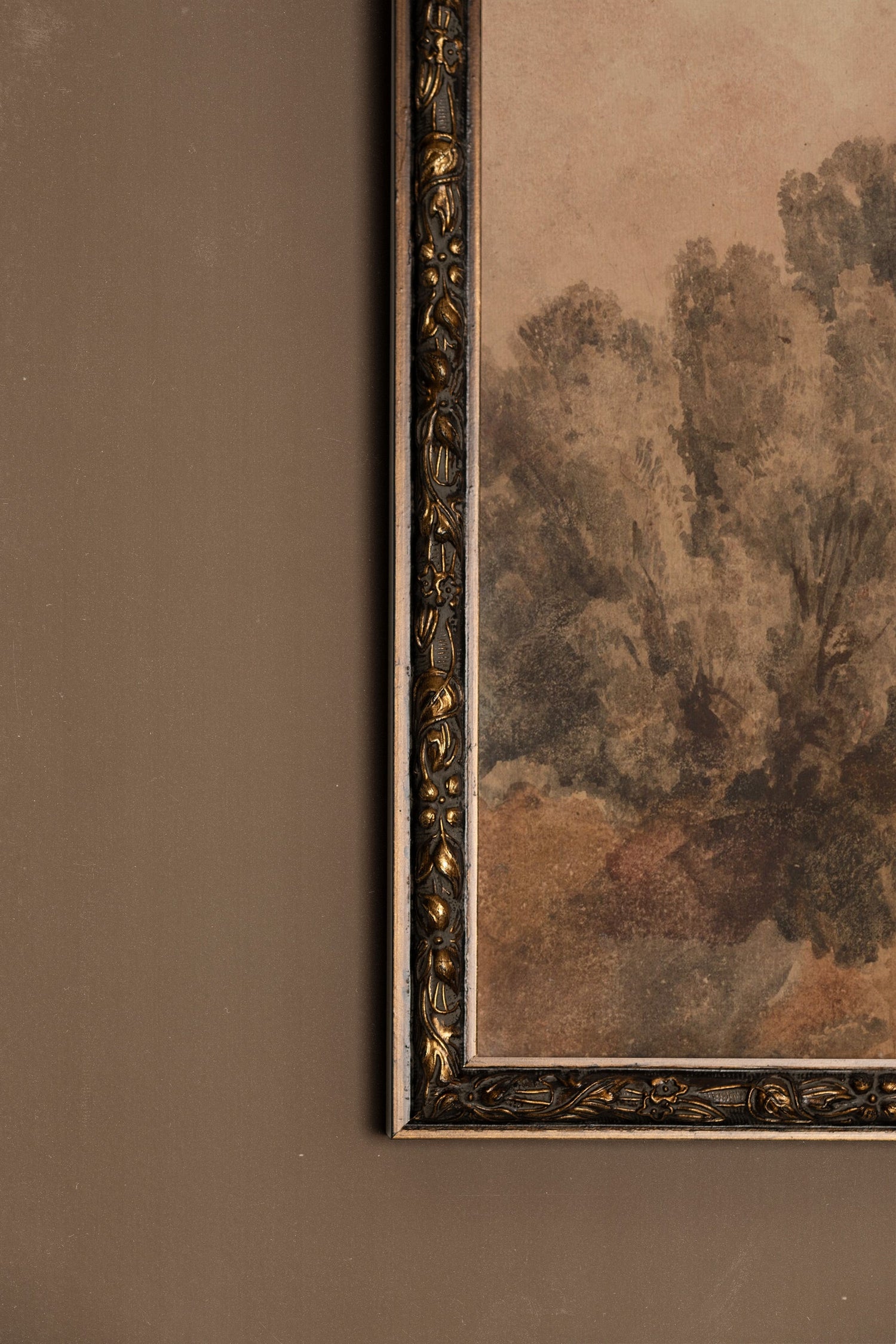 SOUVENIRS FANÉS, Artwork on rigid canvas, framed in Vintage Bronze