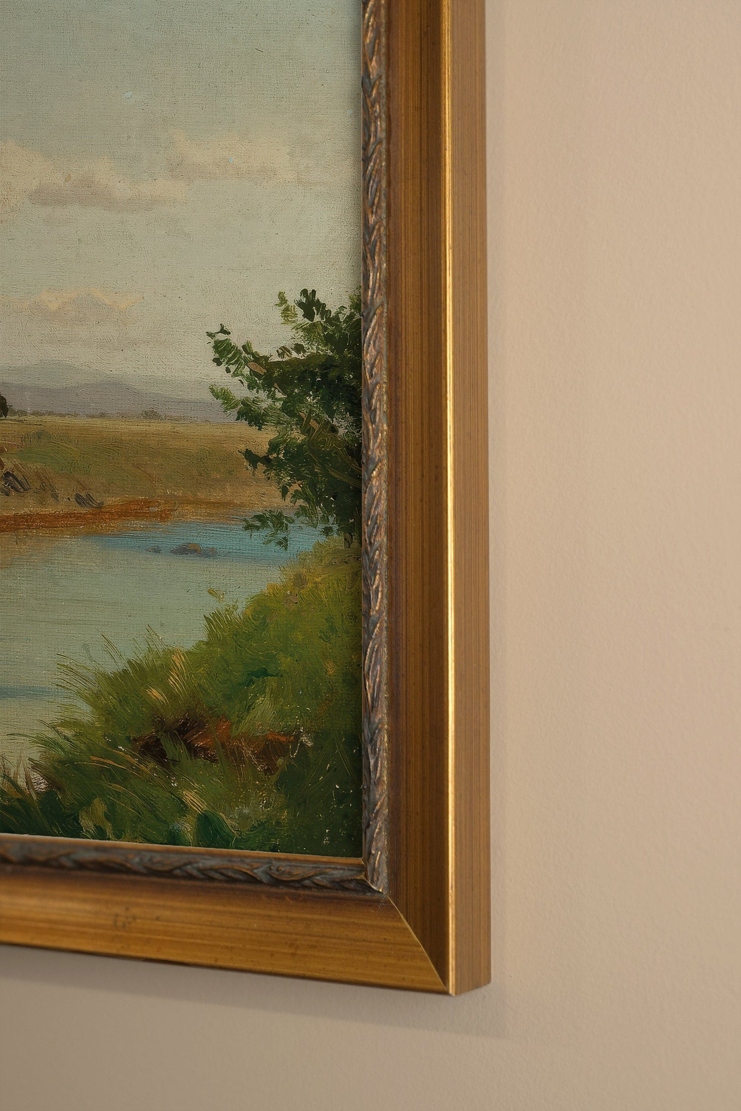 LUMIÈRE DE MIDI, Oeuvre sur toile rigide, encadré Vintage Or