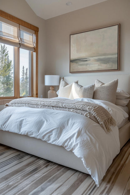 OLEKA CANVAS - GENTLE BREEZE, Oeuvre sur toile étirée, encadré Brun Chêne