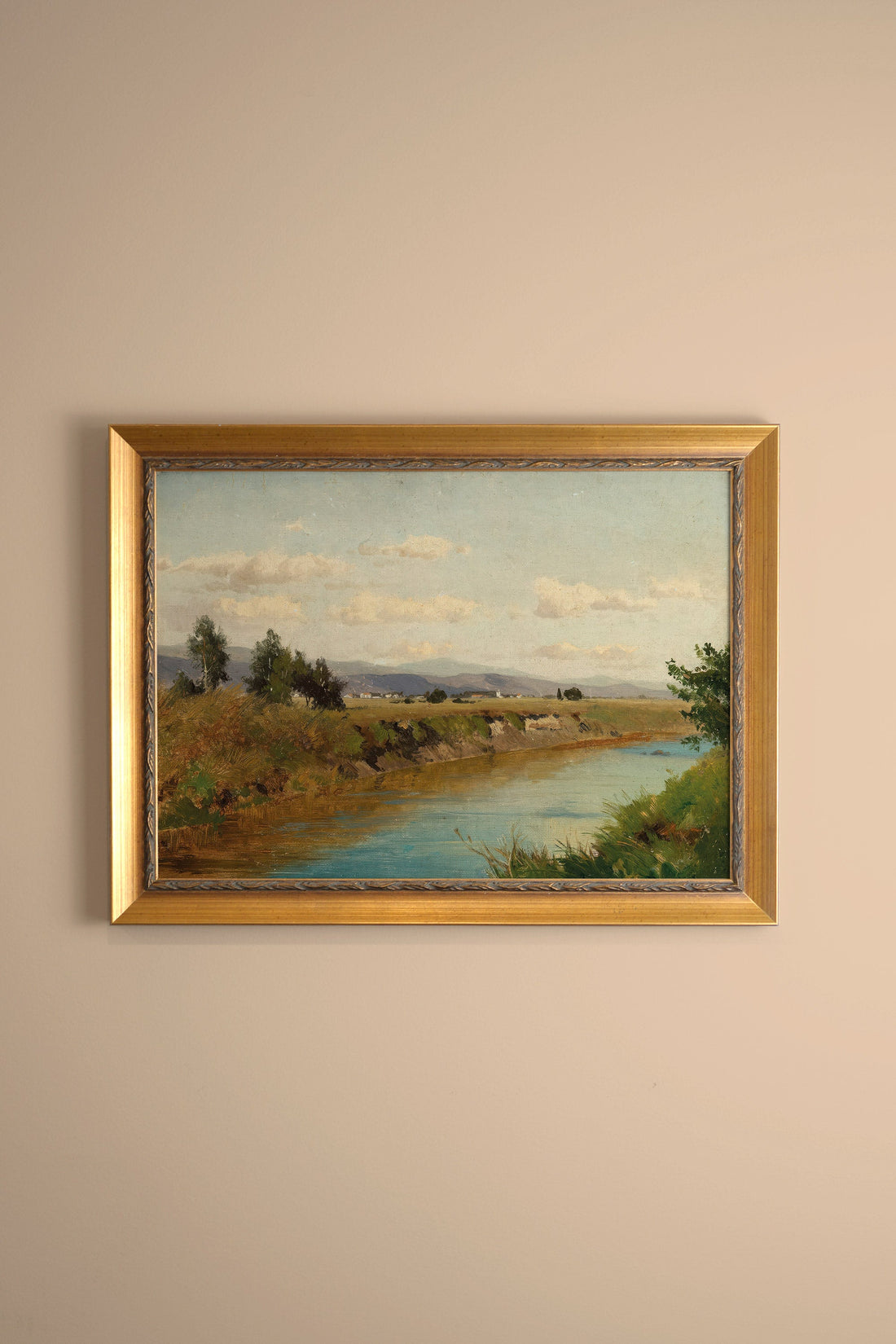 LUMIÈRE DE MIDI, Oeuvre sur toile rigide, encadré Vintage Or