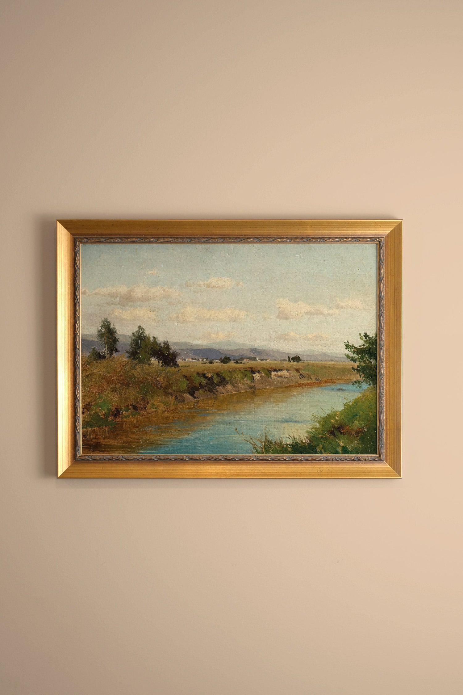 LUMIÈRE DE MIDI, Oeuvre sur toile rigide, encadré Vintage Or