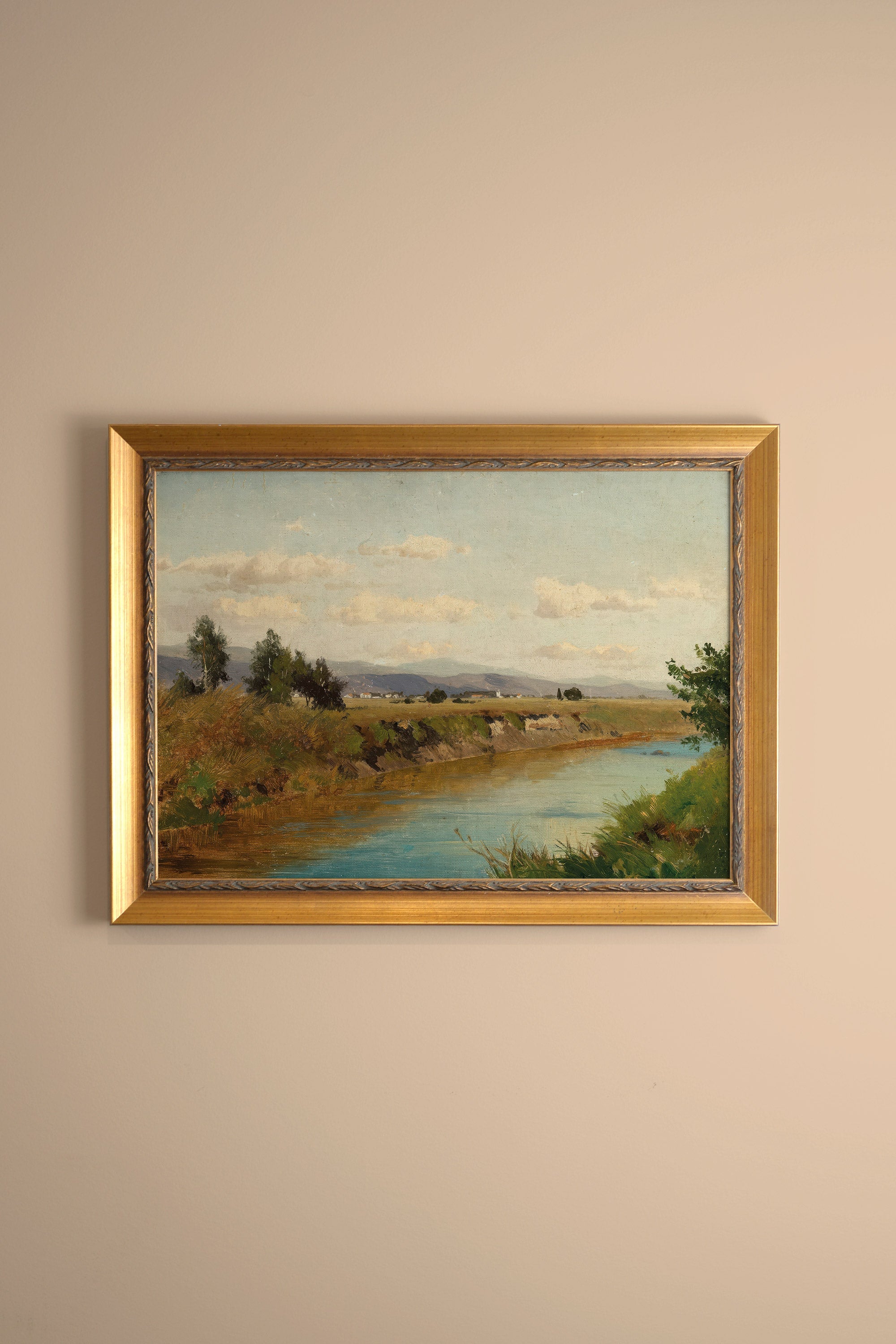 LUMIÈRE DE MIDI, Oeuvre sur toile rigide, encadré Vintage Or