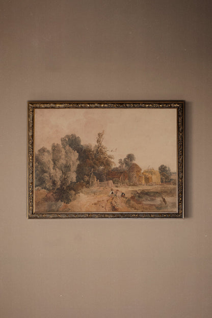 SOUVENIRS FANÉS, Artwork on rigid canvas, framed in Vintage Bronze