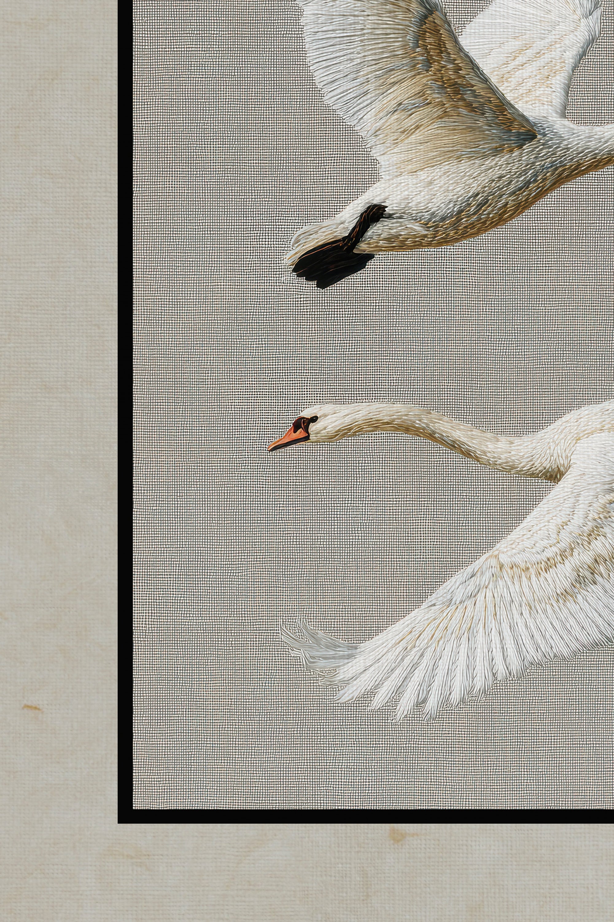 VOL ÉTERNEL, Oeuvre sur toile rigide, encadré Vintage Argent