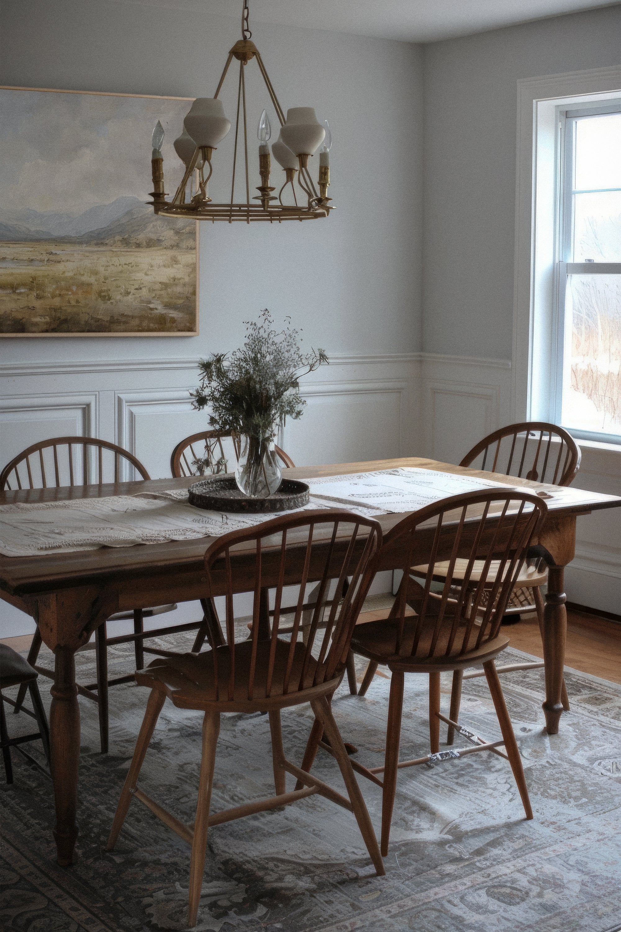 OLEKA CANVAS - Highland Mist, Oeuvre sur toile étirée, encadré Naturel Clair