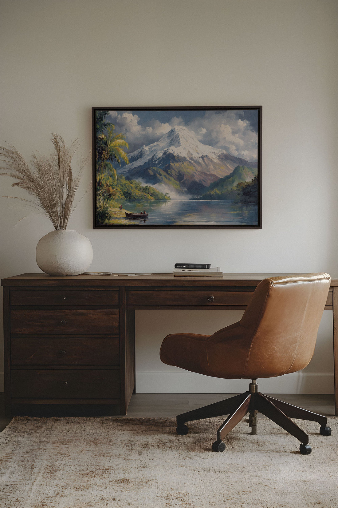 OLEKA CANVAS - TROPICAL HIGHLANDS, Oeuvre sur toile étirée, encadré Noir