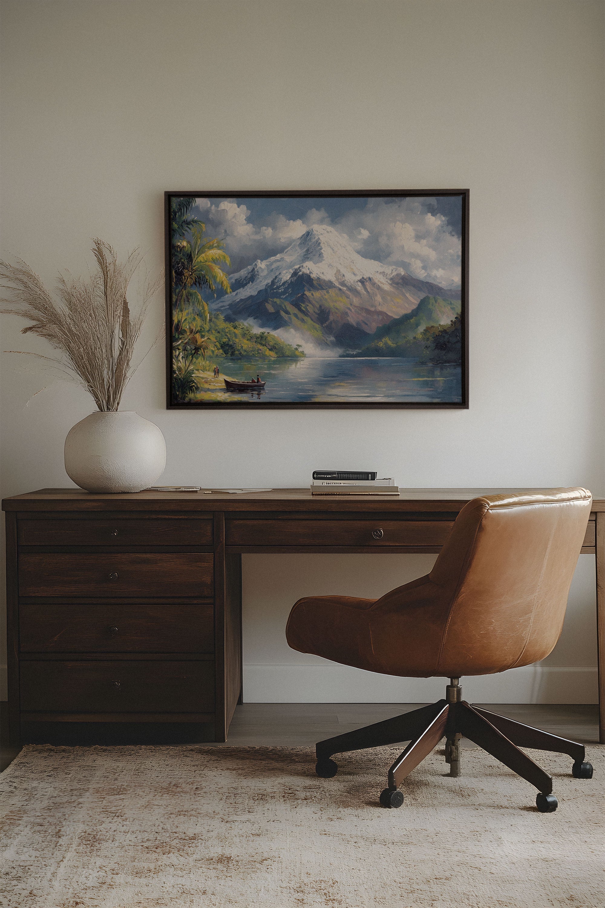 OLEKA CANVAS - TROPICAL HIGHLANDS, Oeuvre sur toile étirée, encadré Noir