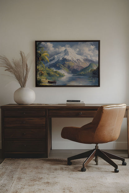 OLEKA CANVAS - TROPICAL HIGHLANDS, Oeuvre sur toile étirée, encadré Noir