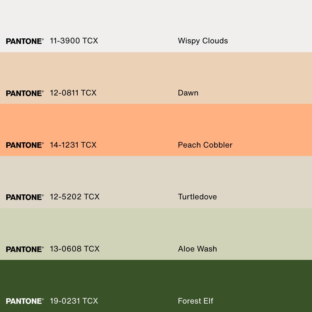 PEACHY FLOW, Oeuvre sur toile étirée, encadré Naturel Clair