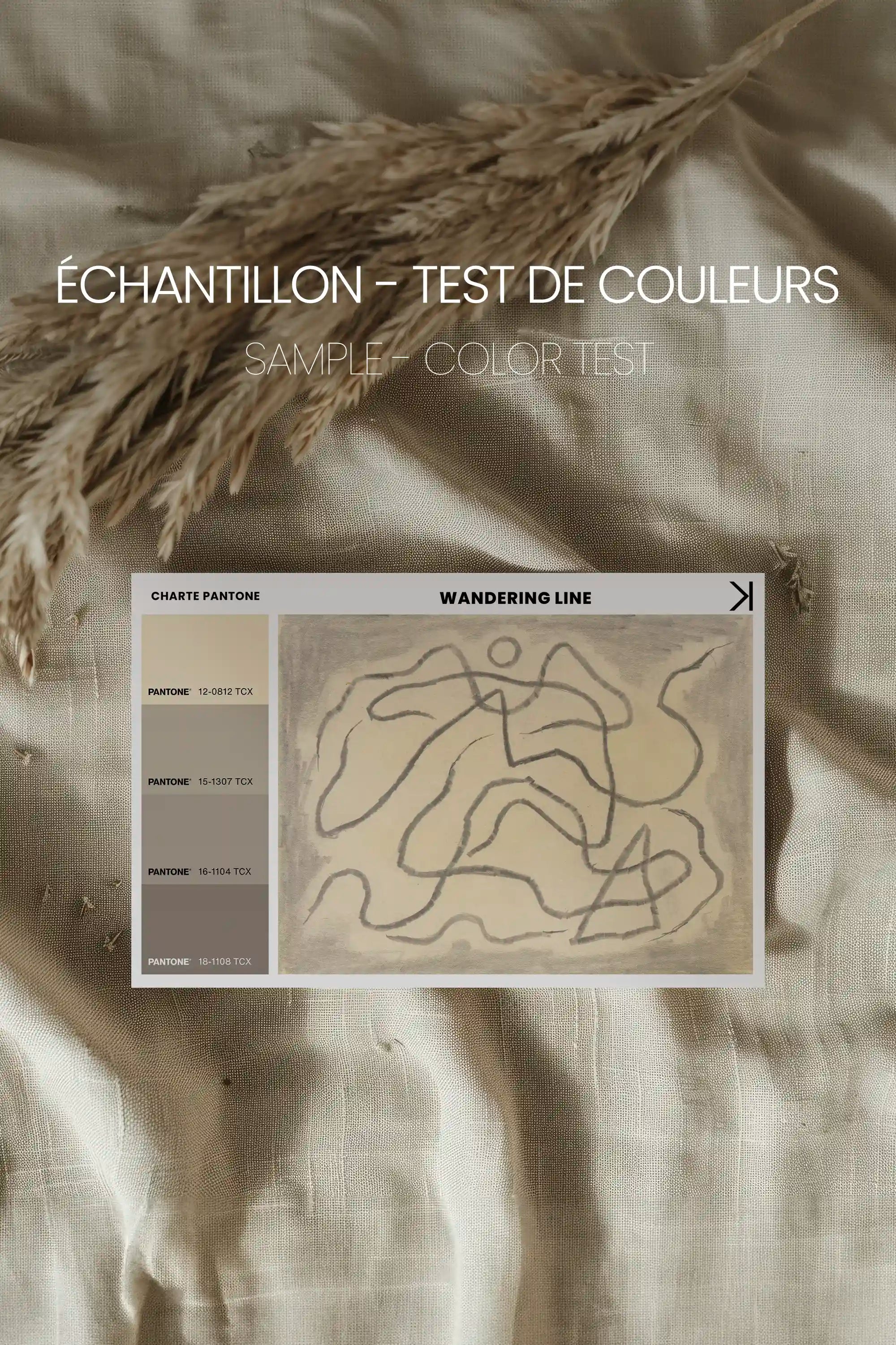 WANDERING LINE, Oeuvre sur toile étirée, encadré Noir